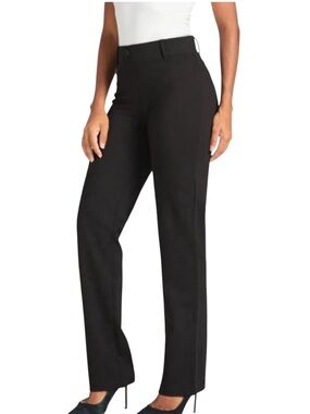 NWT Betabrand Straight Leg Dress Pants Yoga Pants in Black sz L *LONG*